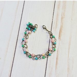 ARTISAN BOHO BRASS GEMSTONE BRACELET